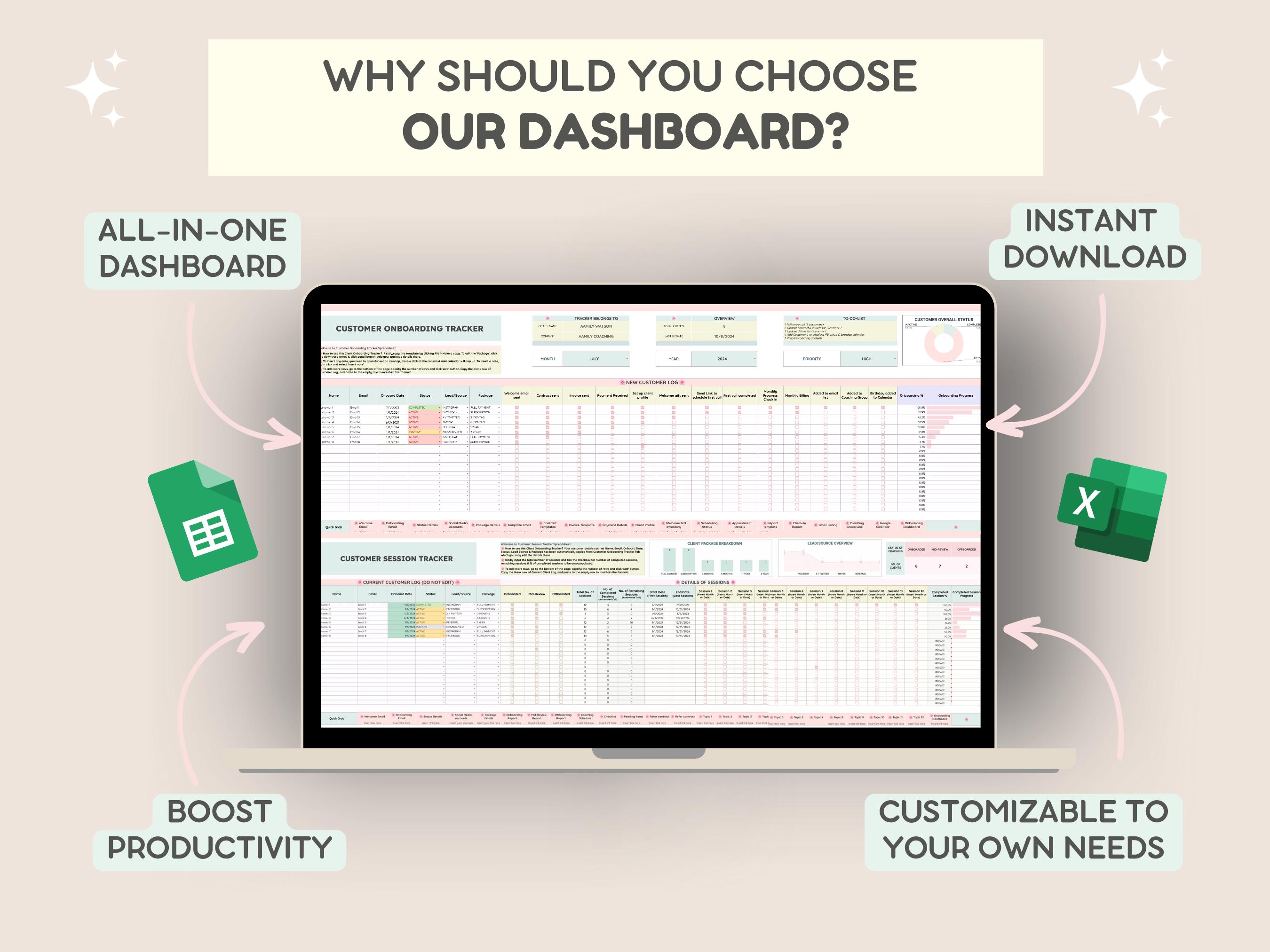 Customer Onboarding Tracker for Coaches | Client Session Management ...