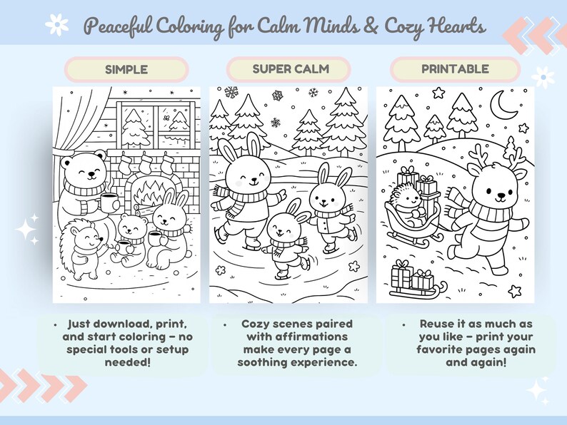 Winter Wonderland Coloring Pages | Cozy Coloring Book | Greatest ...