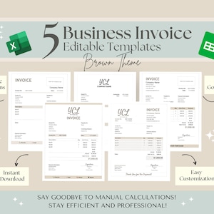 Invoice Template Excel | Receipt Template | Invoice Maker | Editable Google Sheets Invoice | Payment Receipt for Coaches,Brown Theme