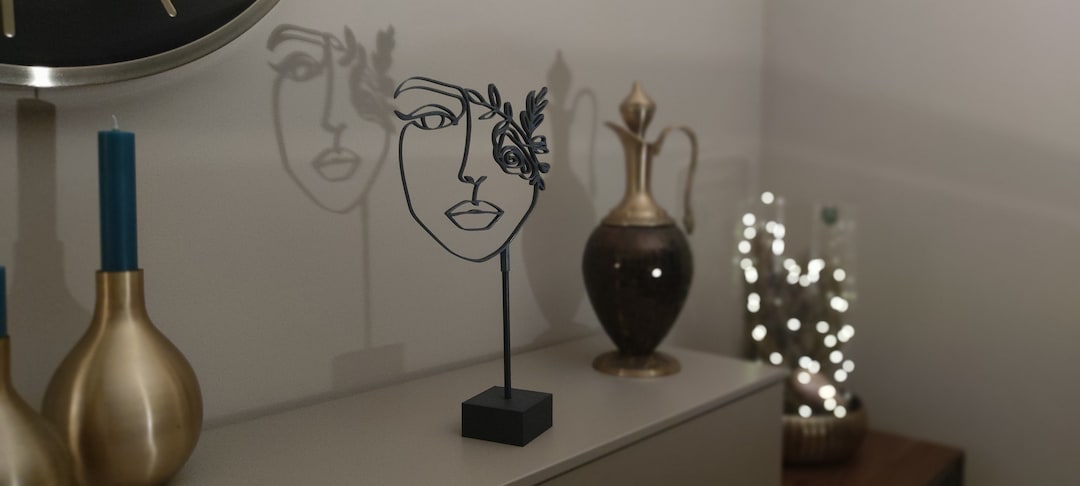Abstract Faces Stand Stand Line Art Decoration Figure Face Abstract Woman Face Drawing ...