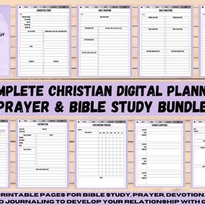 Complete Digital Christian Planner, Daily Prayer Journal, Bible Study Guide, Gratitude Journal, Digital Bible Study Journal