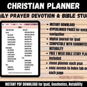 Daily Prayer, Devotional, Journal Bible Study Planner, Ultimate Christian Planner Tool