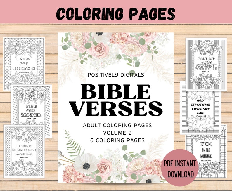Printable Bible Verse Coloring Pages V2 - Scripture Coloring Sheets for ...