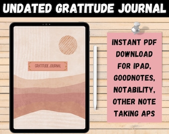 Digital Gratitude Journal, Goodnotes Journal, Daily Gratitude Journal, Gratitude Diary, Digital journal for Ipad