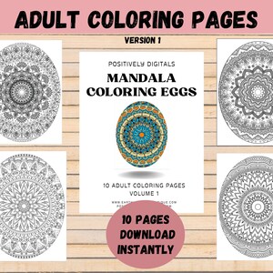 Printable Mandala Easter Egg Coloring Book Pages
