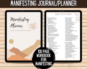 Manifestation Planner | Law of Attraction Planner | Law of Attraction Journal | Manifestation Journal | Manifesting Journal