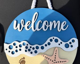 ビーチをテーマにしたドアハンガー