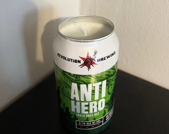 Anti Hero IPA Beer Can Candle | Hand Poured Custom Scented Soy Wax Candle | Fun Candles | Unique Fun Gift | Pop Gifts | Soda Lover