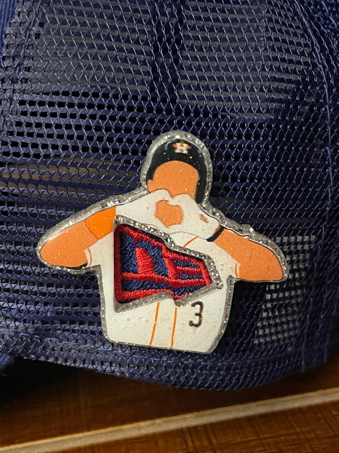 Peña Hat Pin, Baseball Hat Pin, Custom Hat Pin, Glitter Hat Pin