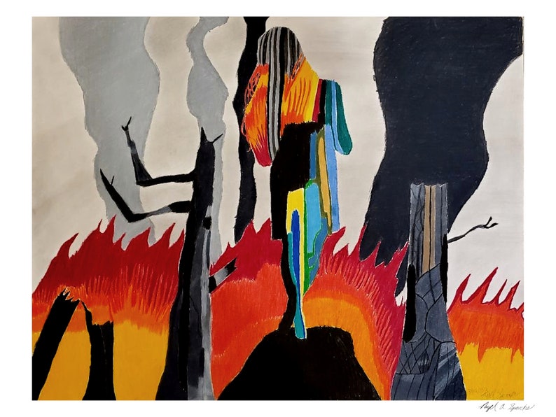 Colored Pencil Drawing Prints for Sale, Digital Download Wall Art Print