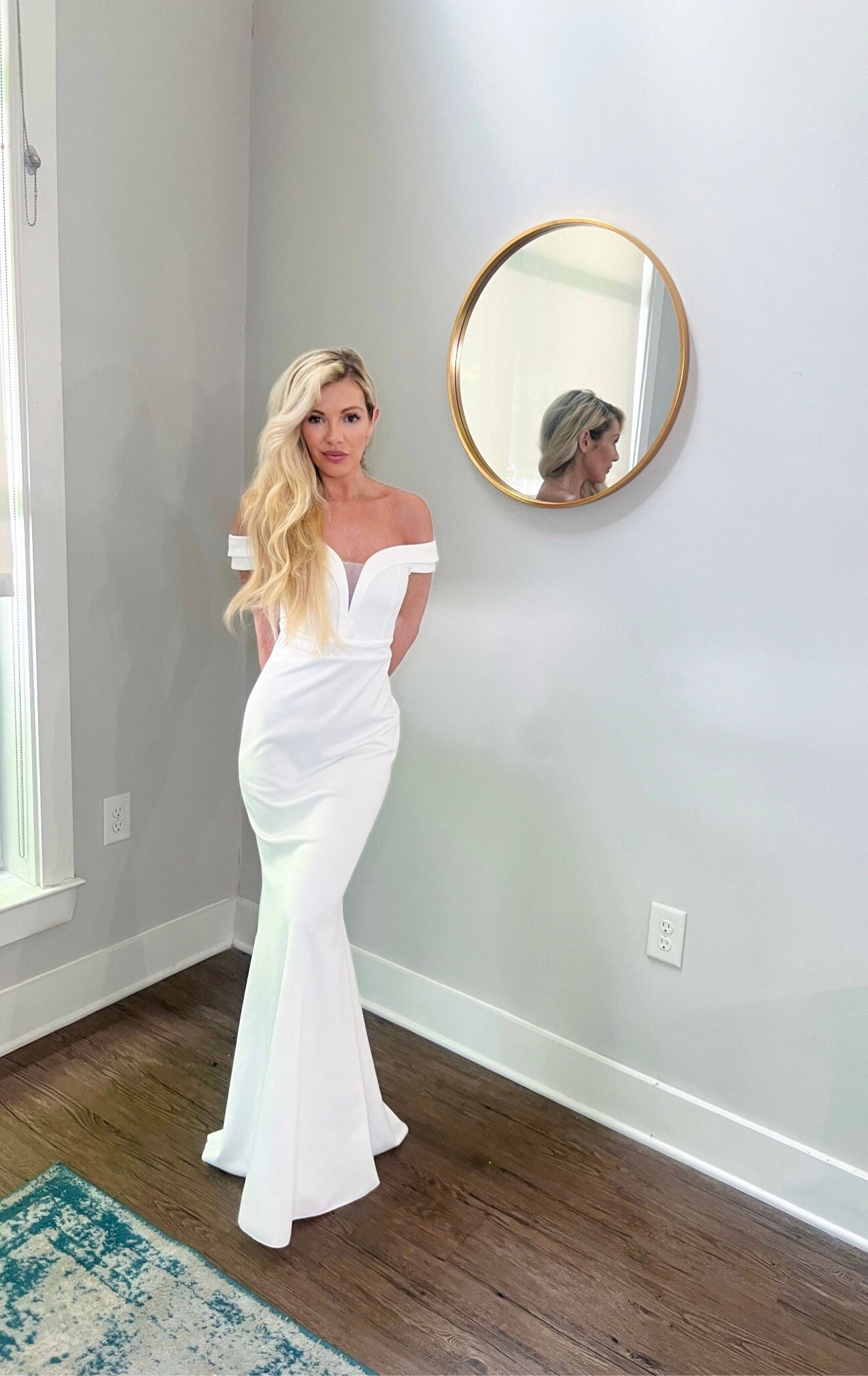 mermaid short sleeve wedding dress Davinci Bridal 50662 Long Lace Wedding Dress Mermaid Bridal Gown Cap sleeve 4 / Ivory/Blush
