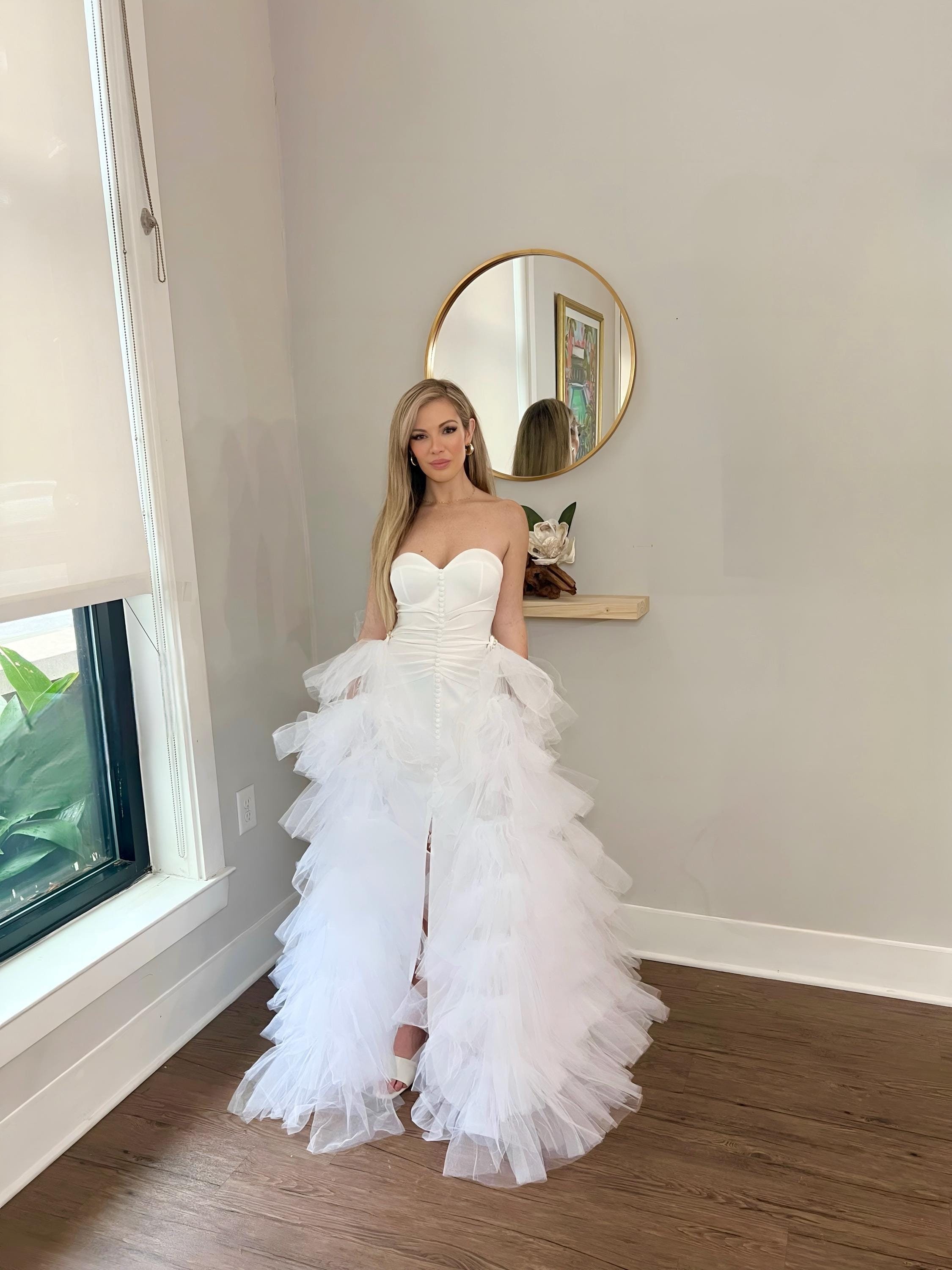 Customized Wedding Style Skirt A Line Floor Length Long Maxi Skirt