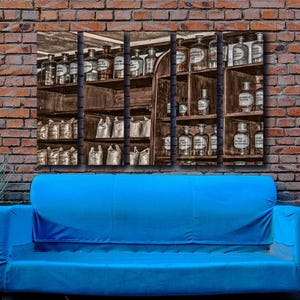 Old pharmacy Wall Canvas Art | Antique Pharmacy Print Poster Picture Painting on Canvas | Museum Pharmacy Art by analogicus