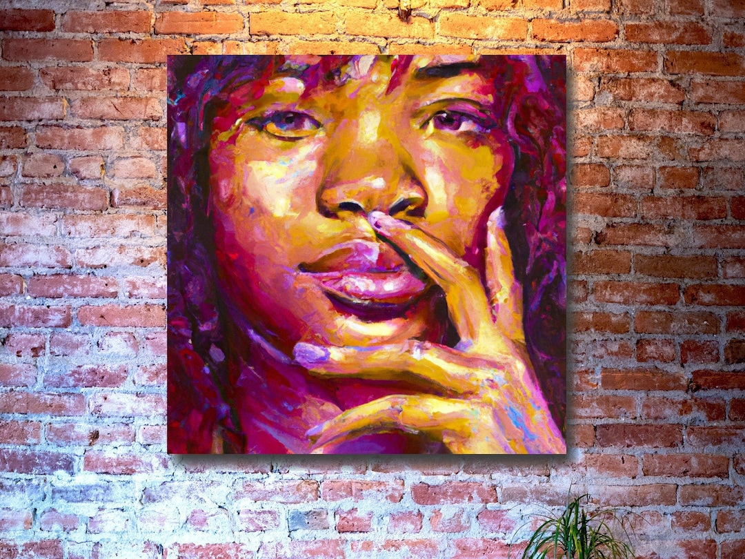 A Black Woman Pop Art Canvas Wall Art Print Black American - Etsy