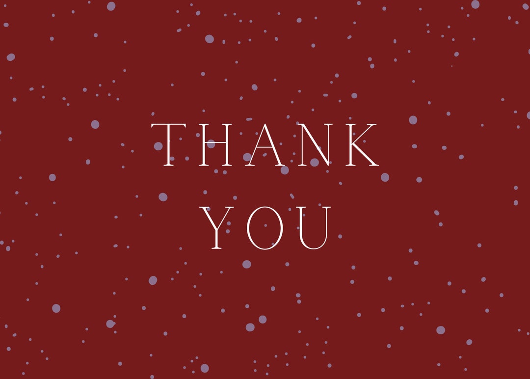 Printable Christmas Thank You Card Etsy