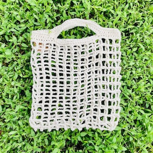 Mini Crochet Net Bag Pattern PDF Download Beginner Friendly Mini Tote Mesh Bag Crochet Market Bag Pattern Mini Crochet Bag Tutorial Hand Bag
