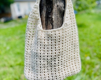 Simple Single Handle Mesh Crochet Bag Pattern PDF Digital Download Beginner Friendly Elegant Crochet High Quality Crochet Handbag Pattern