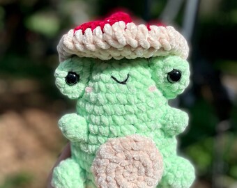 Mushroom Frog Crochet Pattern PDF Digital Download Frog Plushie Crochet Mushroom Pattern Frog With Hat Mushroom Amigurumi Pattern Crochet