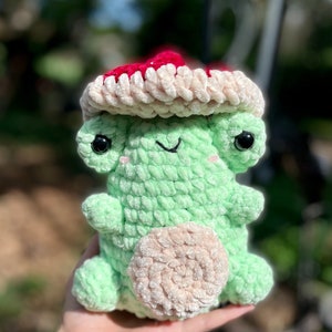 Mushroom Frog Crochet Pattern PDF Digital Download Frog Plushie Crochet Mushroom Pattern Frog With Hat Mushroom Amigurumi Pattern Crochet