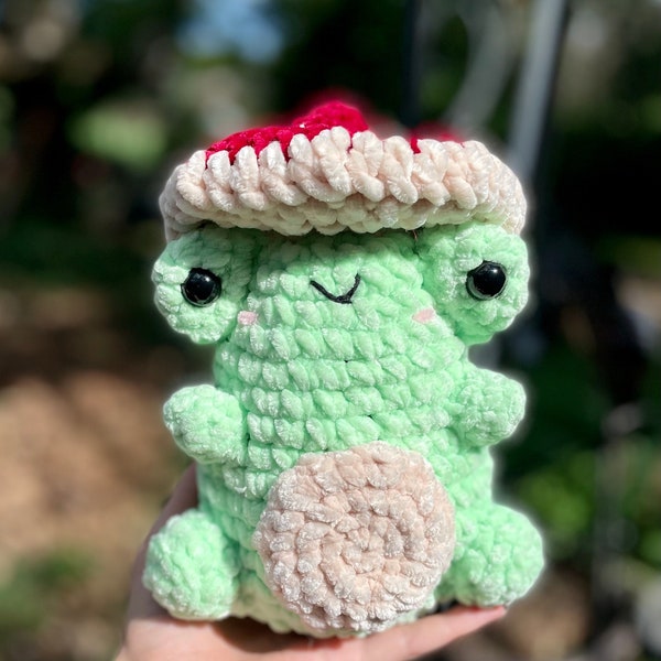 Mushroom Frog Crochet Pattern PDF Digital Download Frog Plushie Crochet Mushroom Pattern Frog With Hat Mushroom Amigurumi Pattern Crochet