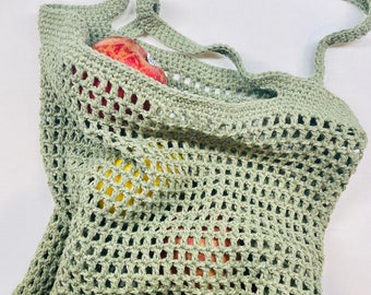 Shopping Bag Crochet Pattern Grocery Tote Handmade Tutorial Market Bag Fine Mesh Reusable Grocery Bag Crochet Pattern Net Tote Bag