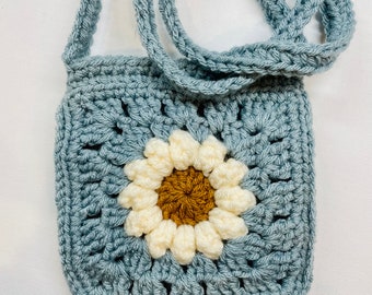 Small Crochet Purse Pattern PDF Digital Download Beginner Friendly Crochet Pattern Flower Purse Mini Granny Square Bag Easy Purse Pattern