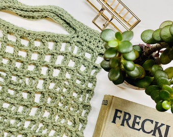 Small Crochet Net Bag Pattern 1 Hour Pattern Instant Download Crochet Bag Tutorial Easy Small Tote Bag Pattern Tiny Mesh Tote Market Bag