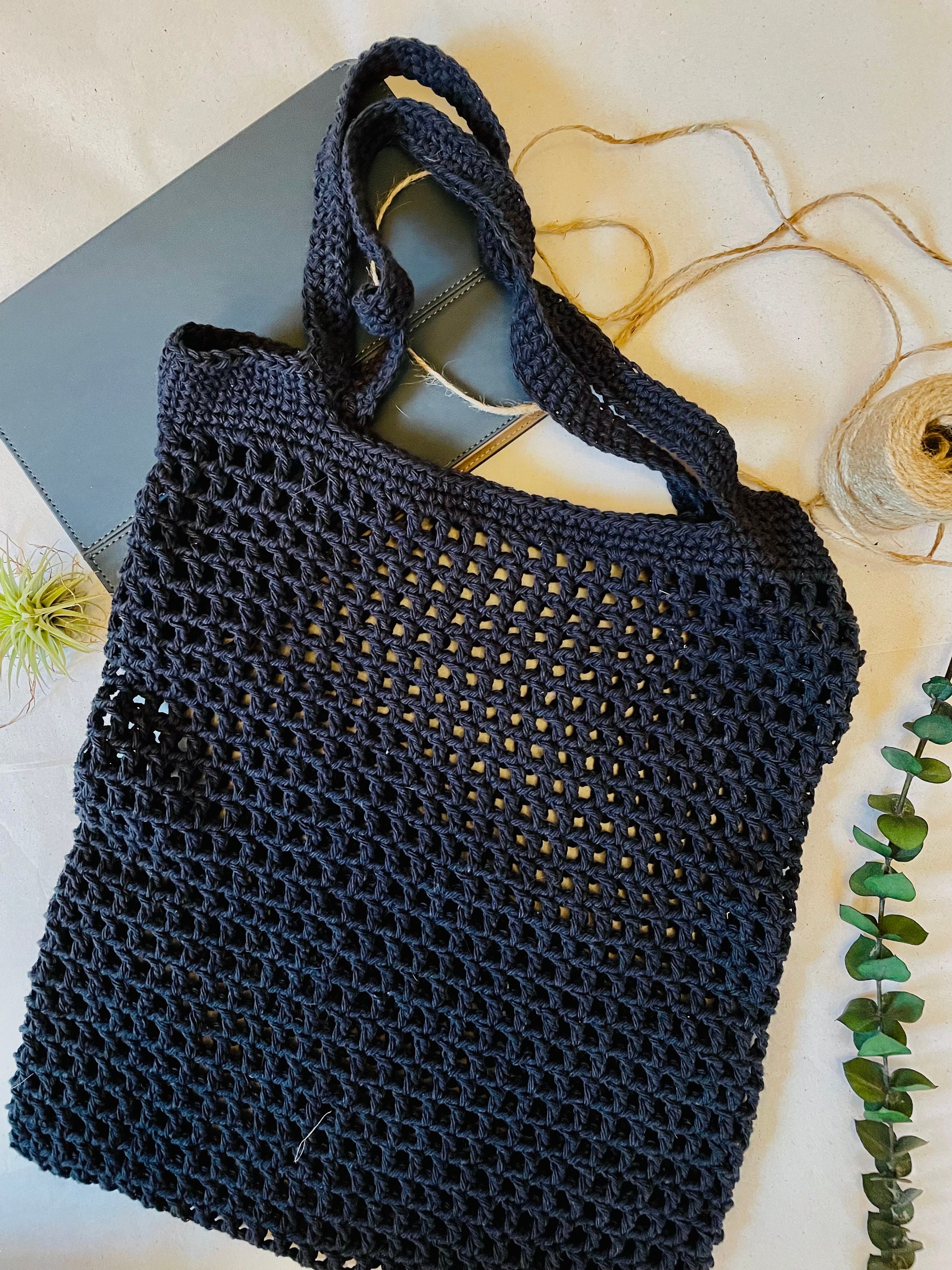 Crochet Mesh Bag Pattern PDF Download Beginner Friendly Large Tote Mesh ...