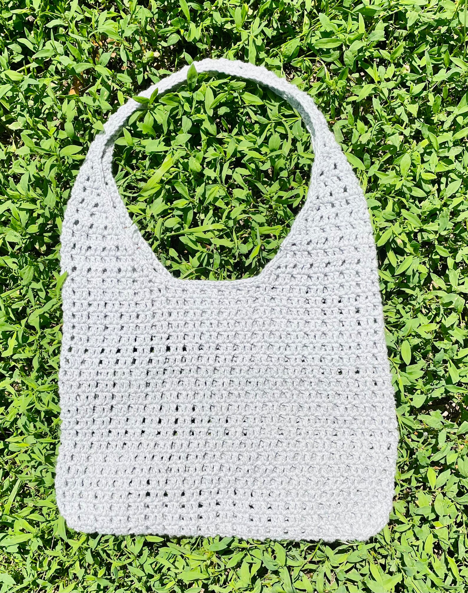 Simple Single Handle Mesh Crochet Bag Pattern PDF Digital Download ...