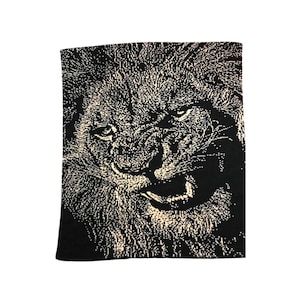 Roar Throw Double Knit Lion Blanket Pattern PDF Download Wildlife Home Decor Reversible Afghan Cozy Cabin Throw