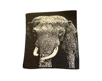 Padrão de tricô para manta de elefante: manta reversível com estampa de vida selvagem (padrão em PDF)