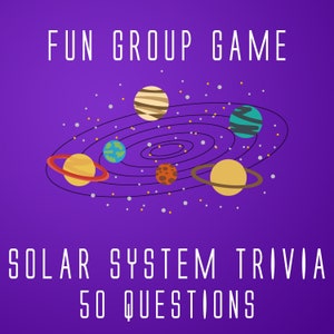 Jeu-questionnaire sur le système solaire - Quiz spatial imprimable pour enfants et adultes - Cartes d'astronomie