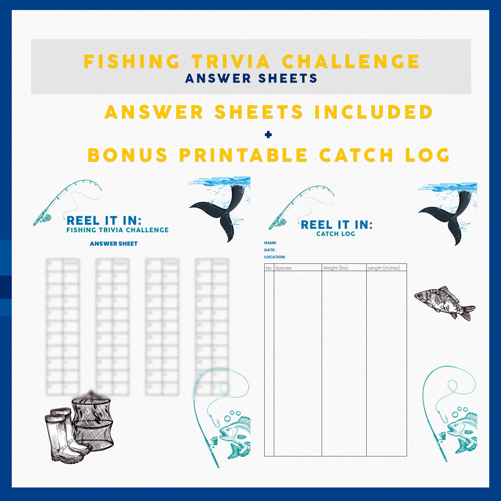Fishing Trivia Game, Ultimate Fishing Quiz, Fishing Game, Fishing