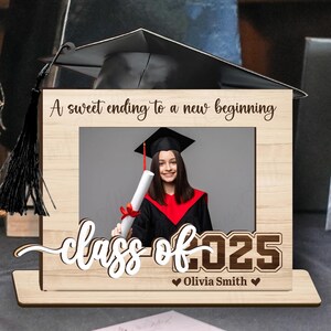 Personalized Graduation Picture Frame With Tassel Holder, Graduation Gift for Daughter Class of 2025, College Grad Gift, High School Grad