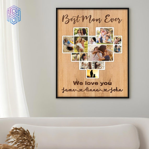 Christmas Gift for Mom From Daughter and Son Custom Photo Canvas Gifts for  Mom Best Mom Gift Mom Birthday Gift From Kids Xmas Gift 