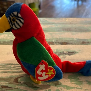 Extremely Rare TY Jabber Beanie Baby with Errors Stamp