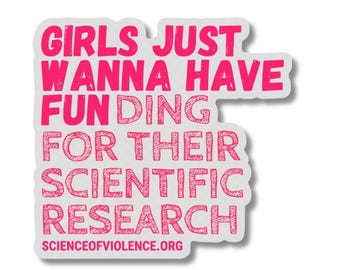 Las chicas solo quieren financiación - Pegatina de vinilo transparente STEM