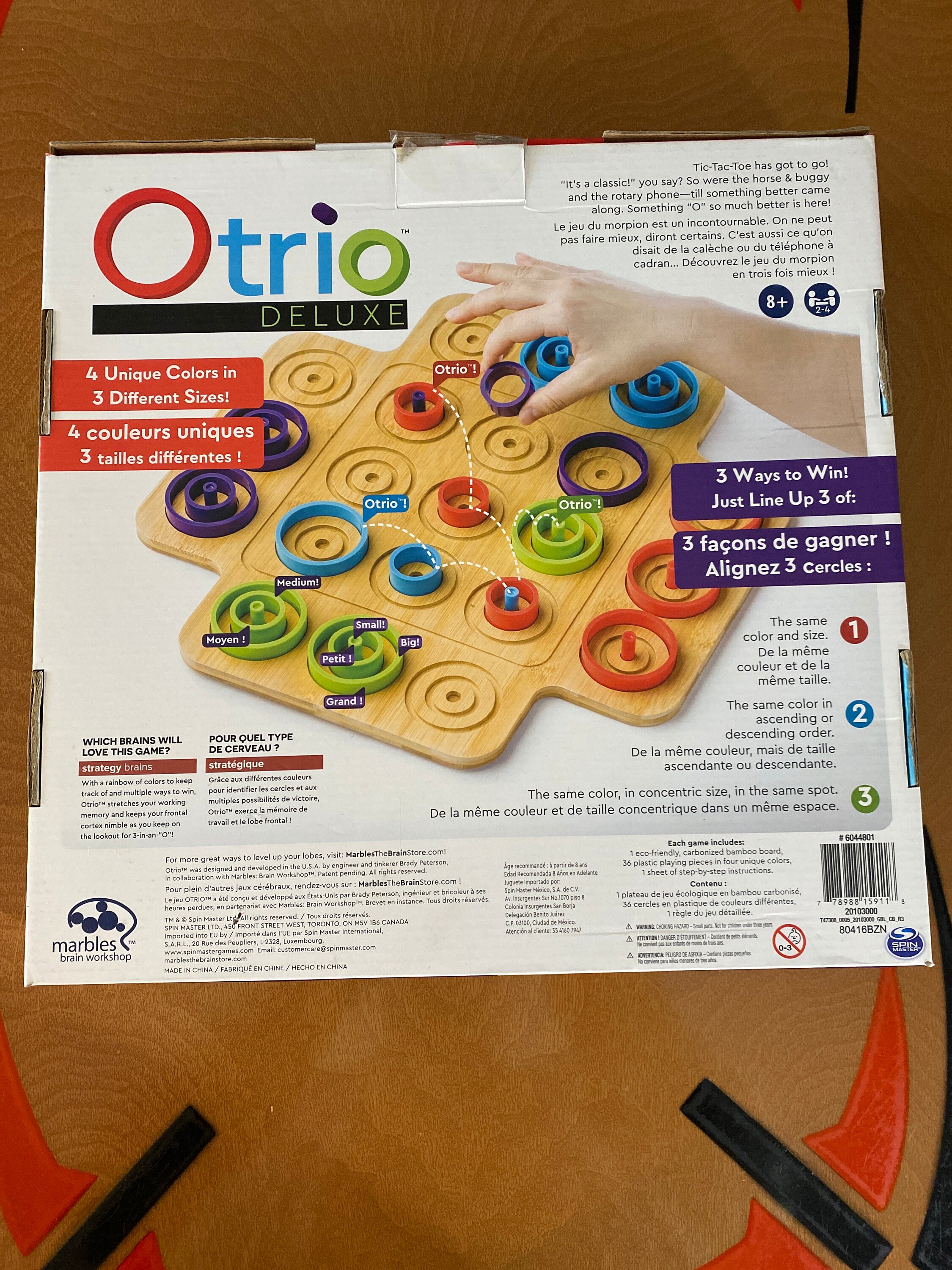 Otrio Deluxe Bamboo Board Game in Excellent Condition Etsy Canada