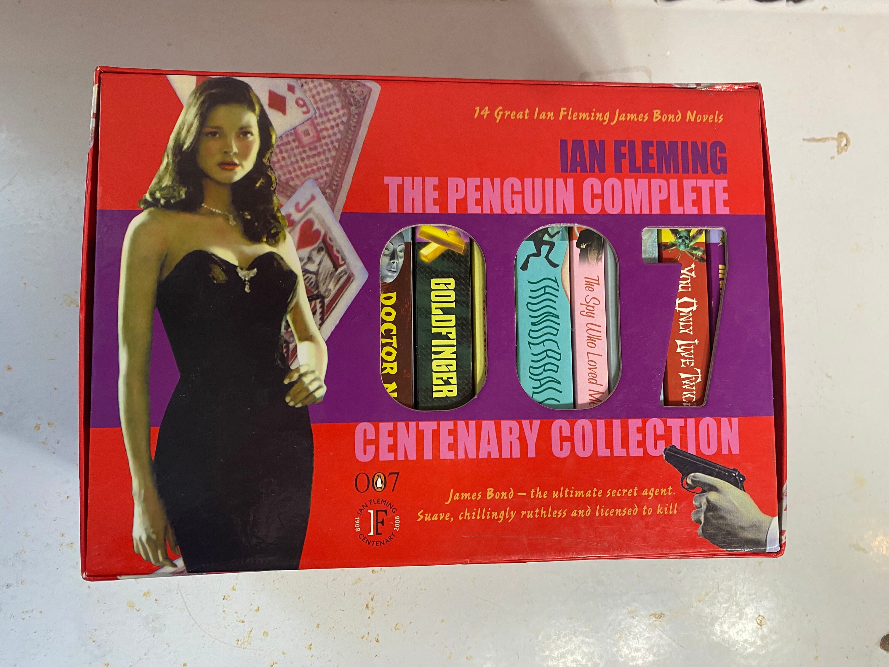 James Bond 007 Ian Fleming 14 Book Box the Penguin Complete Centenary