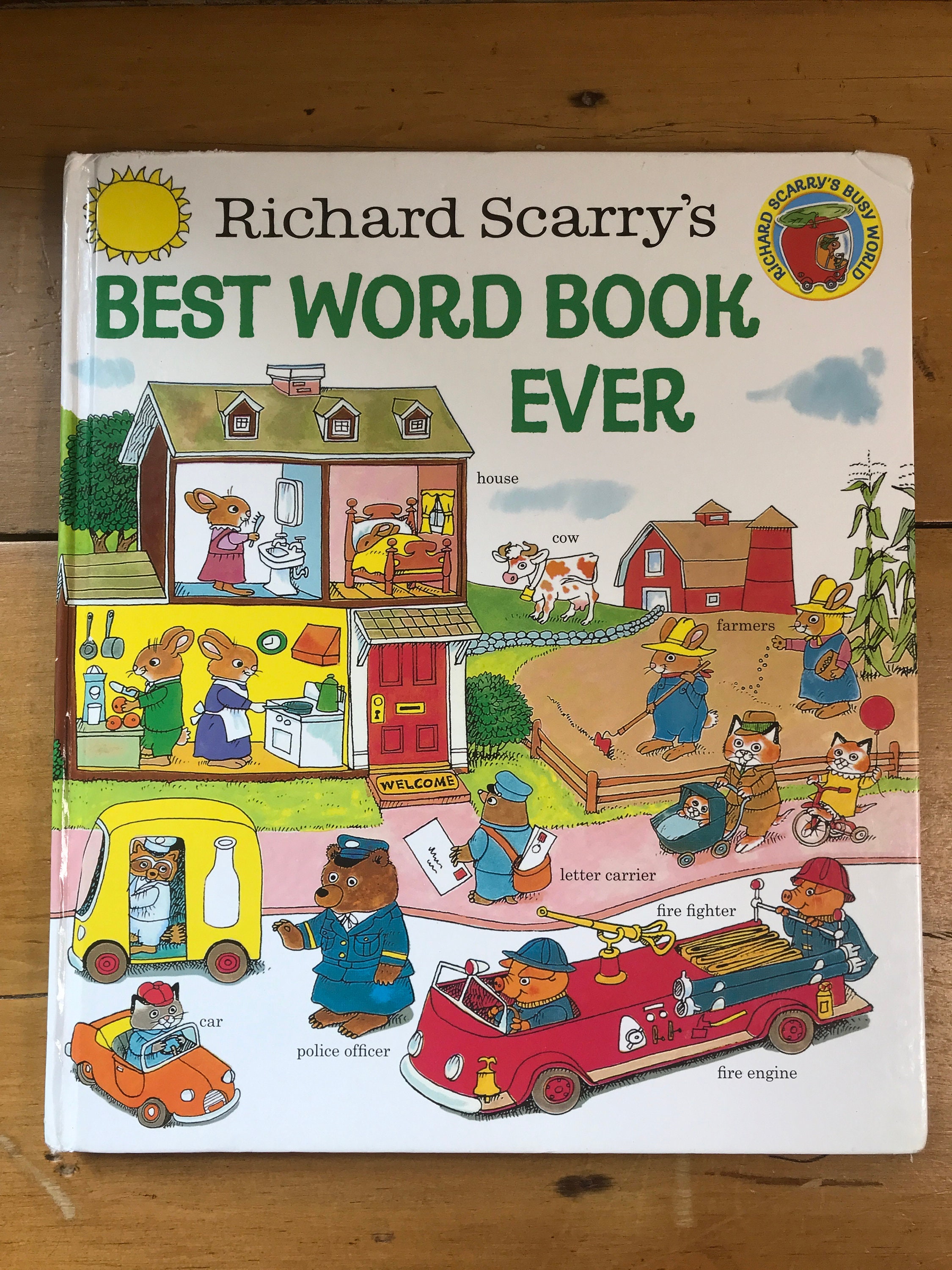 Richard Scarry s Best Word Book Ever 1990 Hardcover Etsy richard-scarry-s-best-word-book-ever-1990-hardcover-etsy