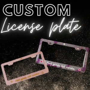 Custom resin license plate cover