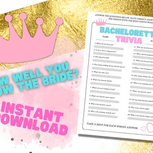 Bachelorette Trivia | Bachelorette Questionnaire | Bachelorette Party ...