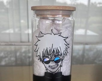 Anime Inspired Glass Can | SatoSugu Glass Can | Jujutsu Kaisen Glass Can | JJK Custom