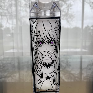 Anime Inspired Milk Carton Water Bottle | Oshi No Ko Milk Carton Bottle | J-Pop Idol Milk Carton Bottle