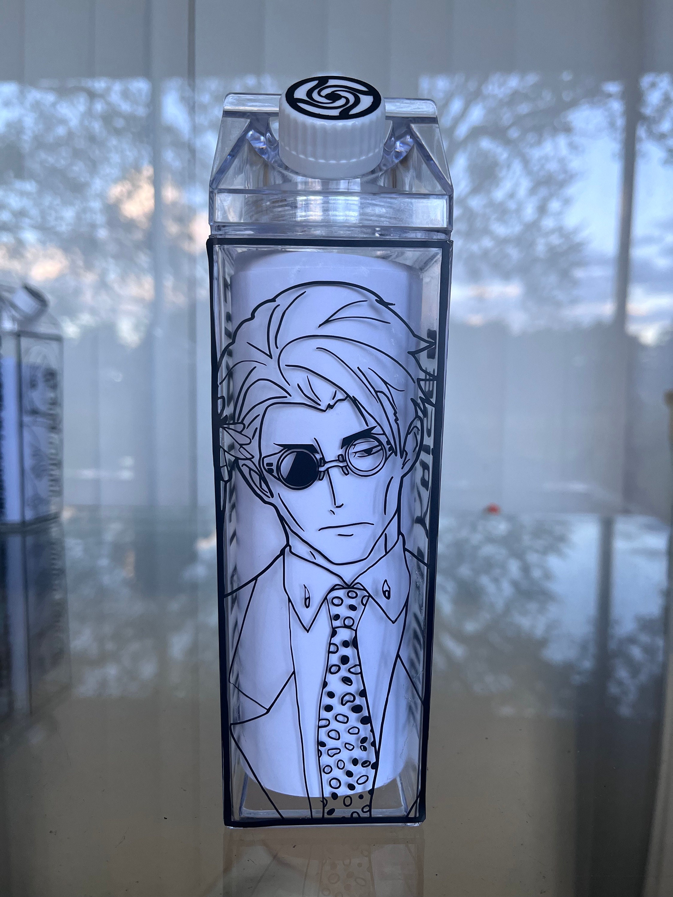Anime Inspired Milk Carton Water Bottle | Nanami Kento Milk Carton Bottle | Jujutsu Kaisen Milk Carton Bottle | JJK Custom