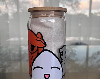 Anime Inspired Glass Can | Fruits Basket Glass Can | Fruba Glass Can | Fruits Basket Fruba Custom