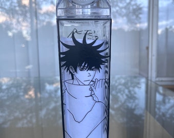 Anime Inspired Milk Carton Water Bottle | Fushiguro Megumi Milk Carton Bottle | Jujutsu Kaisen Milk Carton Bottle | JJK Custom