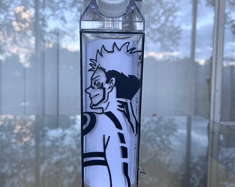 Anime Inspired Milk Carton Water Bottle | Sukuna Ryomen Milk Carton Bottle | Jujutsu Kaisen Milk Carton Bottle | JJK Custom