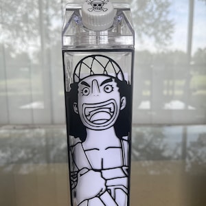 Anime Inspired Milk Carton Water Bottle | Usopp Milk Carton Bottle | One Piece Milk Carton Bottle | One Piece Custom