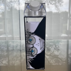 Anime Inspired Milk Carton Water Bottle | Strongest Duo SatoSugu Milk Carton Bottle | Jujutsu Kaisen Milk Carton Bottle | JJK Custom